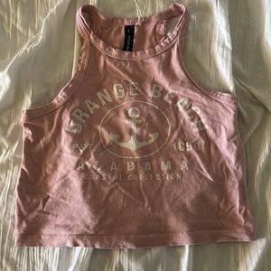 orange beach halter top